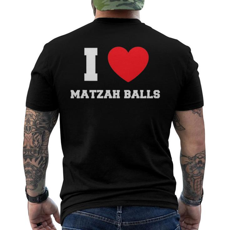 I Love Matzah Balls Lover Men's Back Print T-shirt