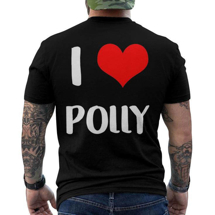 I Love Polly Guy Heart Anniversary 6 Happy Valentines Day Men's Back Print T-shirt