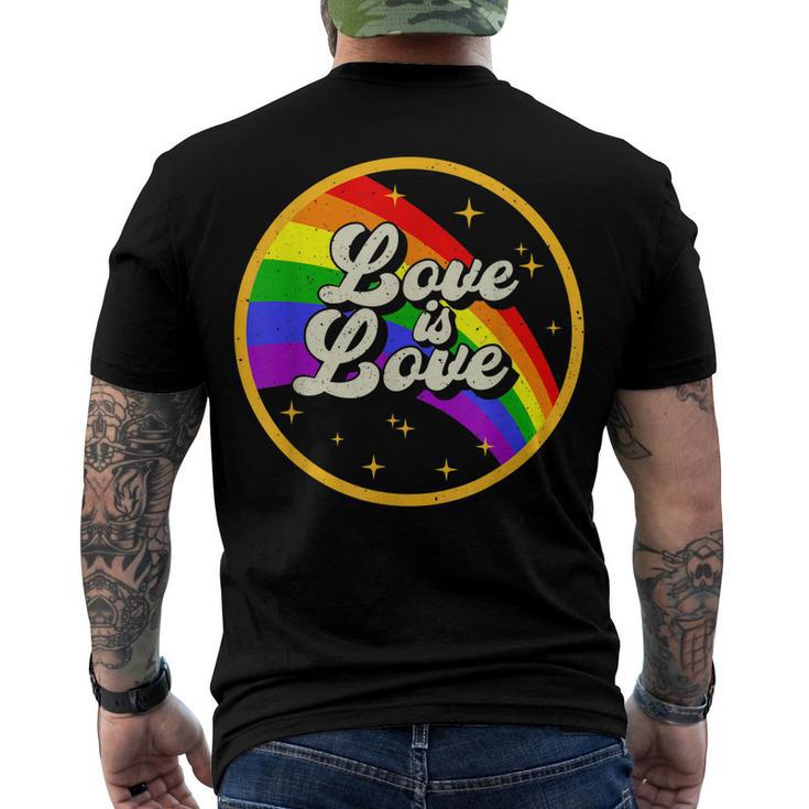 Love Is Love Rainbow Lgbt Gay Lesbian Pride Men's Back Print T-shirt