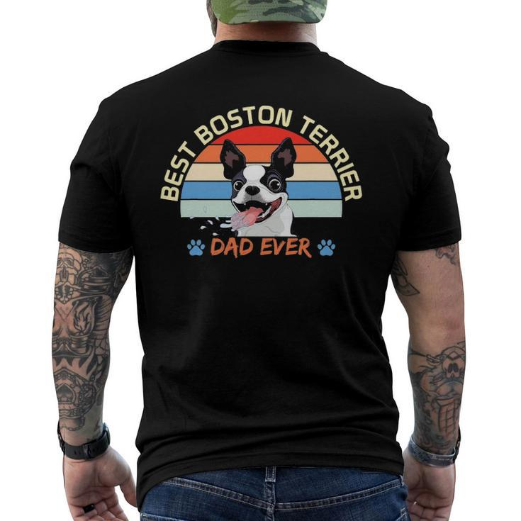 Mens Lovely Dog Boston Terrier Lover Love Pet Apparel Men's Back Print T-shirt