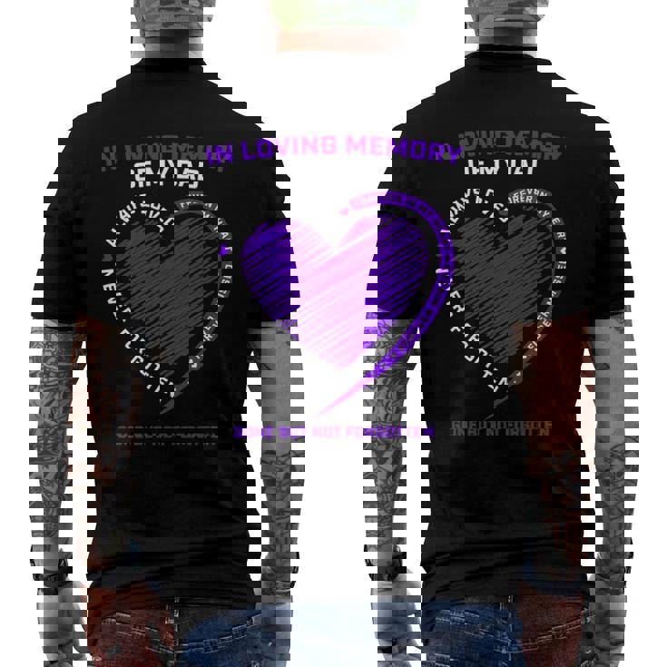 In Loving Memory S Dad Father Daddy Heaven In Memory Men's Back Print T-shirt