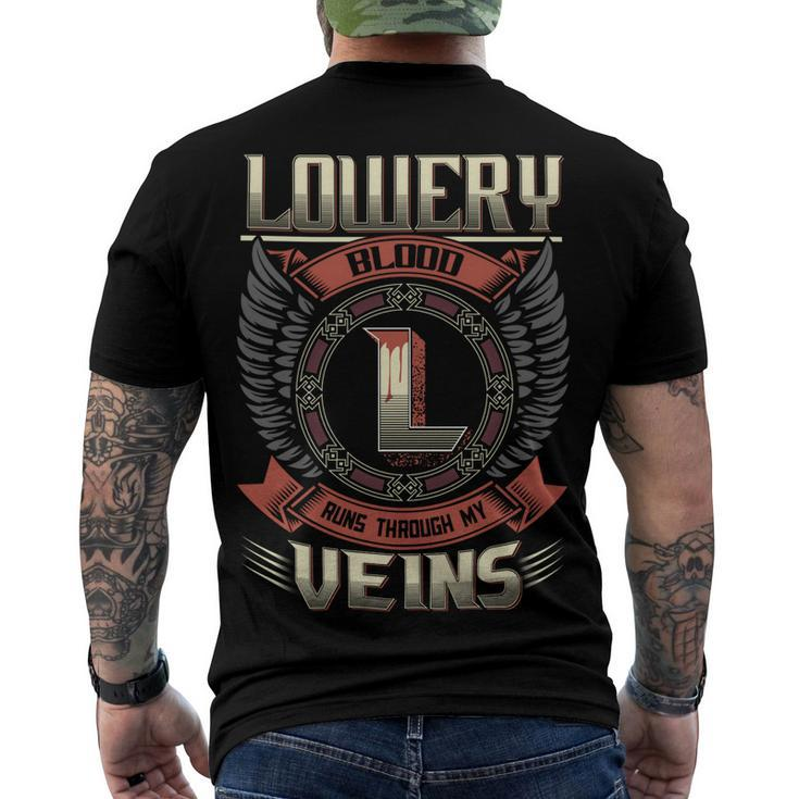 Lowery Blood  Run Through My Veins Name Men's Crewneck Short Sleeve Back Print T-shirt