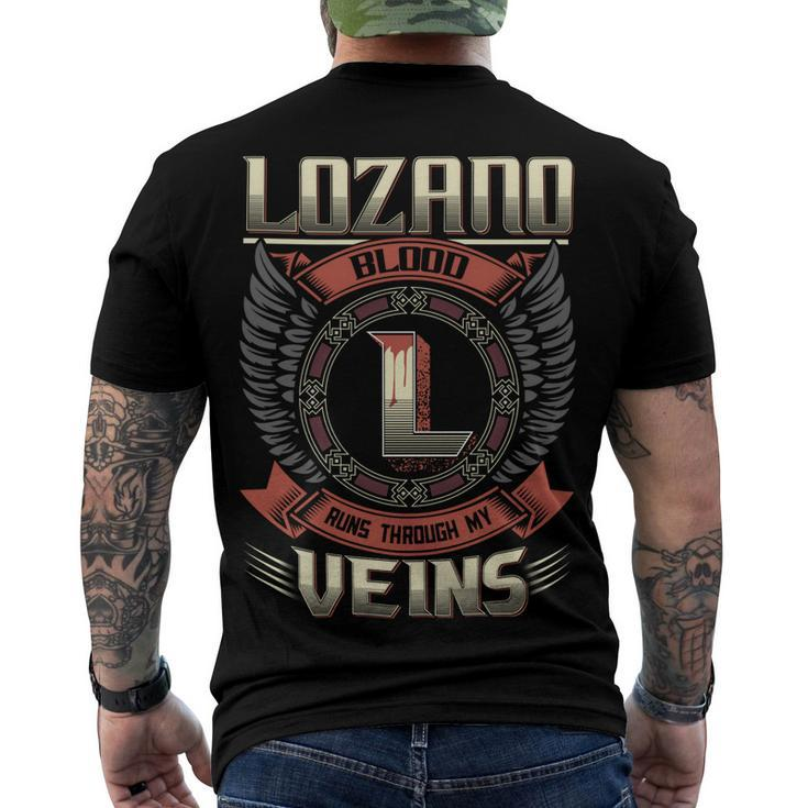 Lozano Blood  Run Through My Veins Name Men's Crewneck Short Sleeve Back Print T-shirt