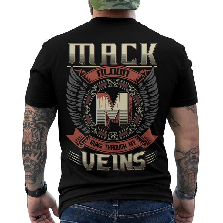 Mack Blood  Run Through My Veins Name V8 Men's Crewneck Short Sleeve Back Print T-shirt