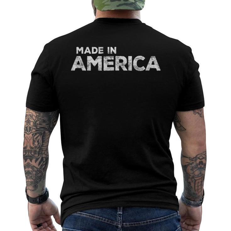Made In America Patriotic 4Th Of July Men's Back Print T-shirt