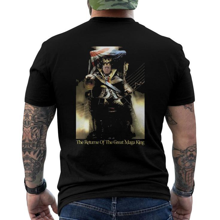 Maga King Trump The Tyranny Of King Washington The Return Of The Great Maga King Men's Back Print T-shirt
