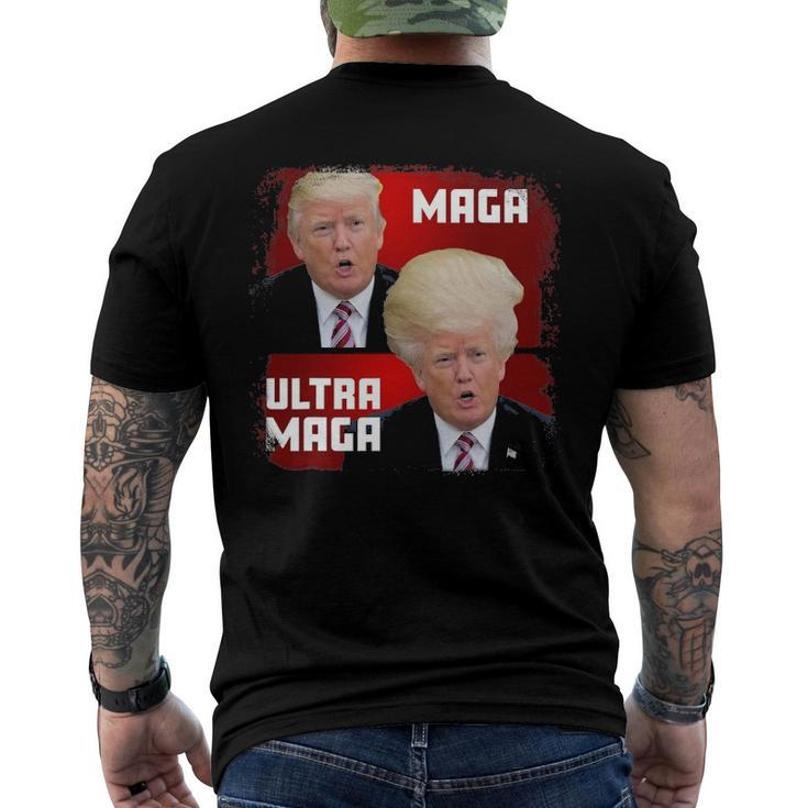 Maga - Ultra Maga Trump Men's Back Print T-shirt