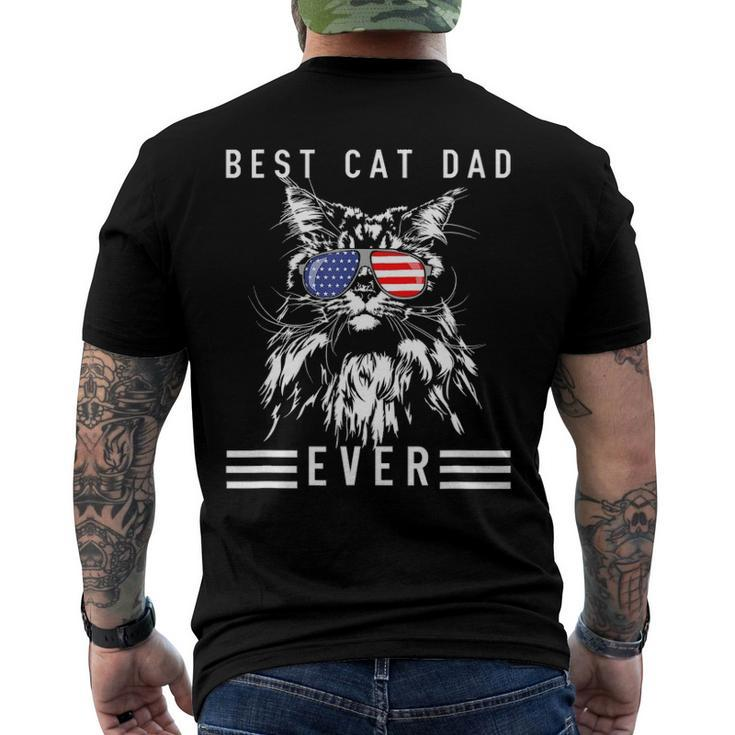 Maine Coon Cat Best Cat Dad Ever Cat Maine Coon Men's Back Print T-shirt