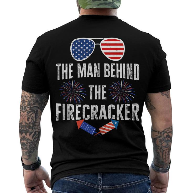 Mens The Man Behind The Firecraker 4Th Of July Pregnancy Dad Men's T-shirt Back Print