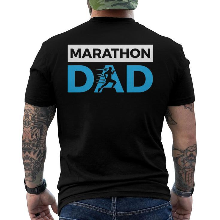 Marathon Dad Sport Running Fathers Day Men's Back Print T-shirt
