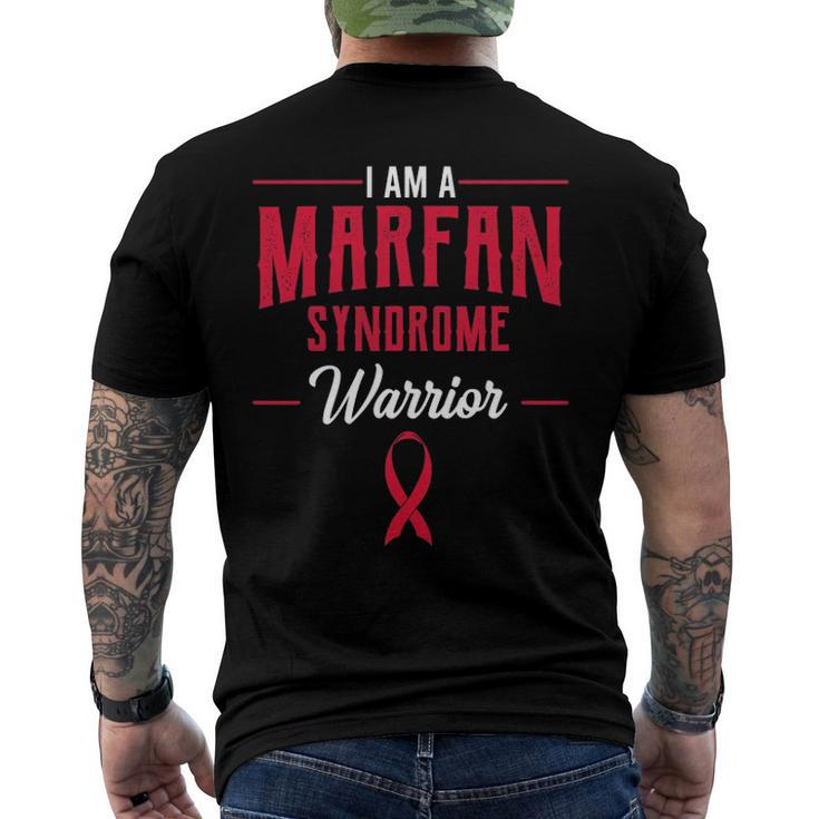Marfan Syndrome Warrior Mfs Genetic Disorder Awareness Men's Back Print T-shirt