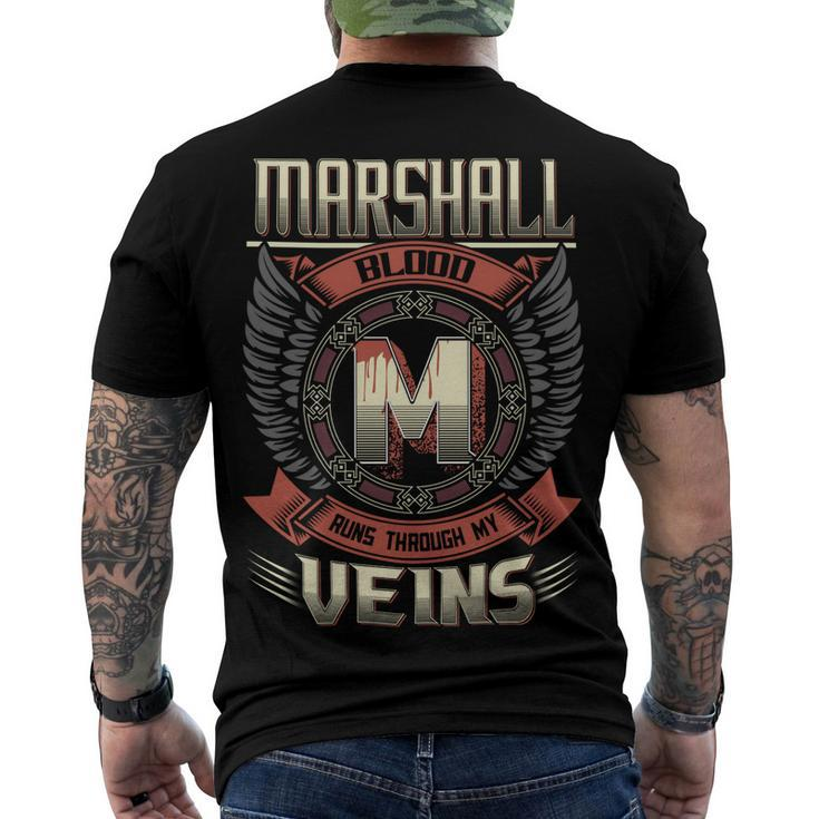 Marshall Blood  Run Through My Veins Name V3 Men's Crewneck Short Sleeve Back Print T-shirt