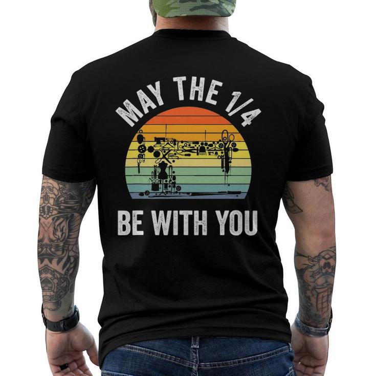 May The 14 Be With You Sewing Machine Quilting Vintage Men's Back Print T-shirt