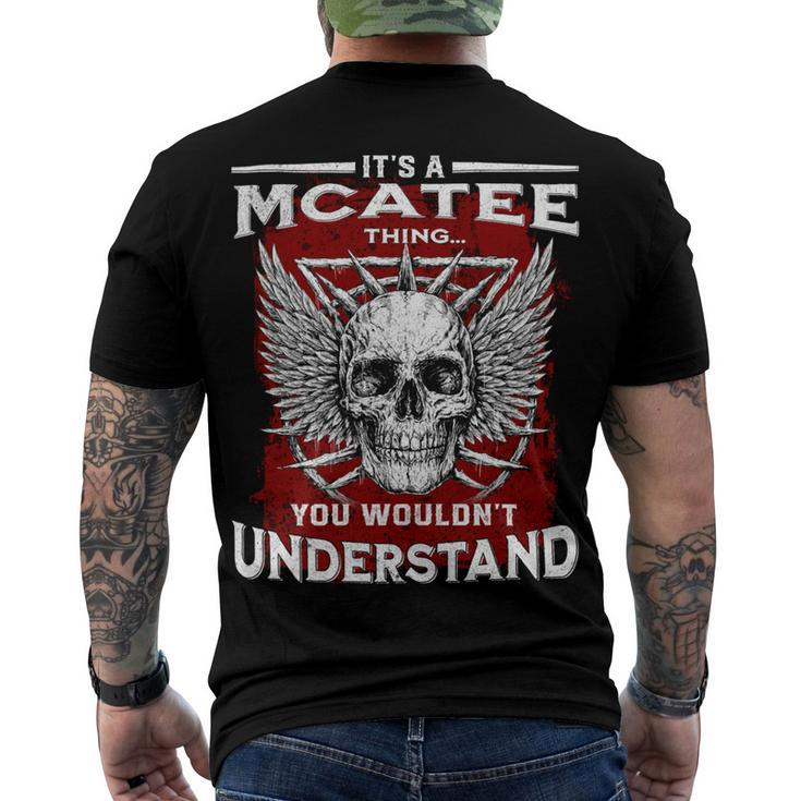 Mcatee Name Shirt Mcatee Family Name V3 Men's Crewneck Short Sleeve Back Print T-shirt