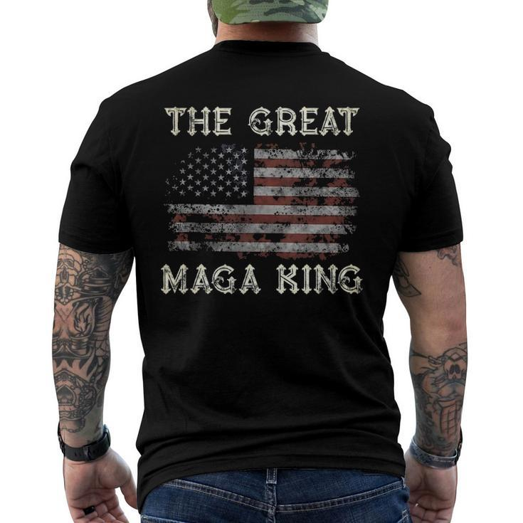 Mega King Usa Flag Proud Ultra Maga 2024 Men's Back Print T-shirt