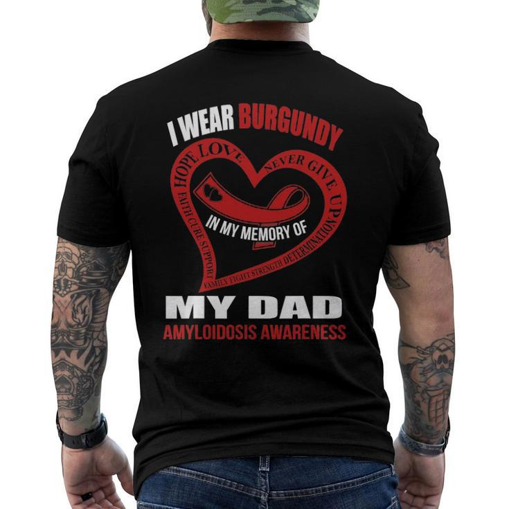 In My Memory Of My Dad Amyloidosis Awareness Men's Back Print T-shirt