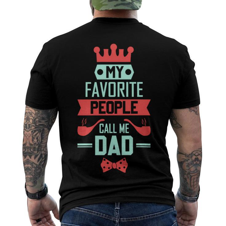 Mens My Favorite People Call Me Pop Fathers Day Men's Crewneck Short Sleeve Back Print T-shirt