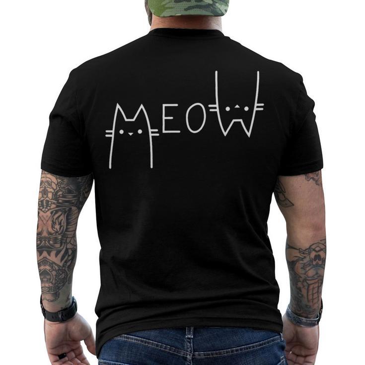 Meow Cat Shirt Meow Kitty Funny Cats Mom And Cat Dad   238 Trending Shirt Men's Crewneck Short Sleeve Back Print T-shirt