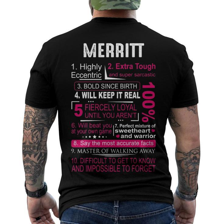 Merritt Name Merritt V2 Men's T-Shirt Back Print