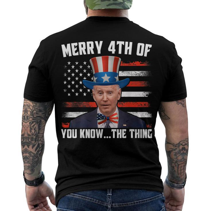 Merry Happy 4Th Of You Know The Thing Biden Confused Men's T-shirt Back Print