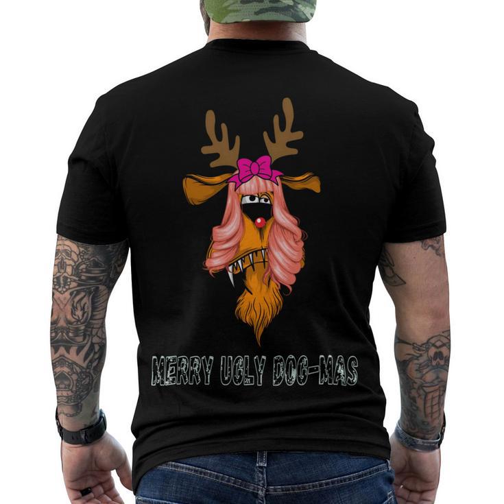 Merry Ugly Dog - Mas Men's Crewneck Short Sleeve Back Print T-shirt