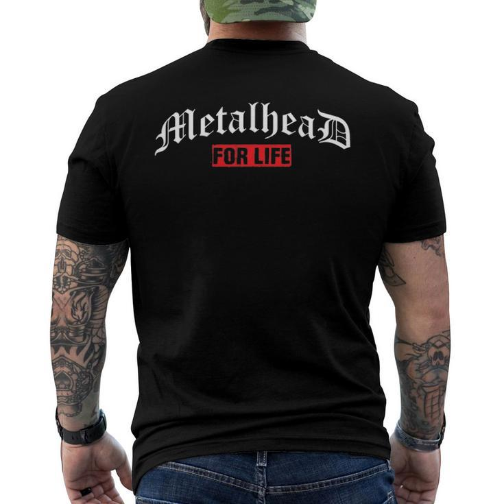 Metalhead For Life Metaller Headbanger Metal Fan Men's Back Print T-shirt