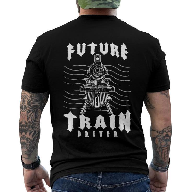 Model Steam Engine Collector Train Lover Future Train Driver  Men's Crewneck Short Sleeve Back Print T-shirt