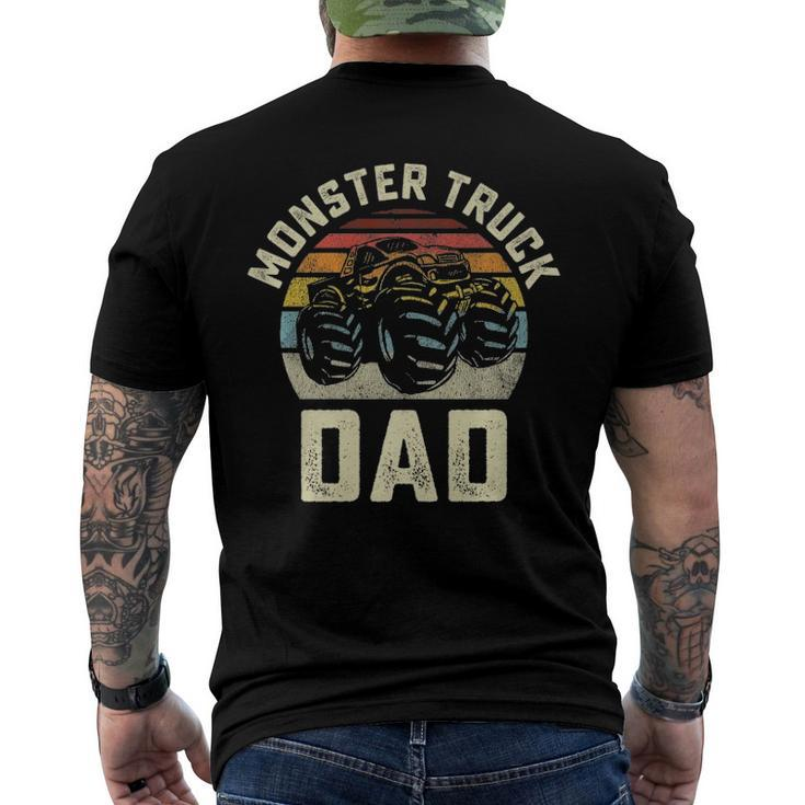 Mens Monster Truck Dad Vintage Retro Style Men Men's Back Print T-shirt