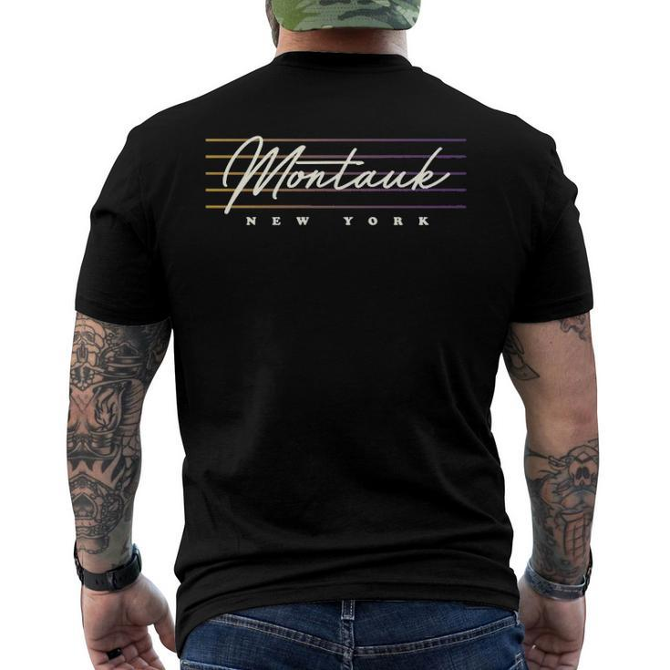 Montauk Retro Style New York Men's Back Print T-shirt