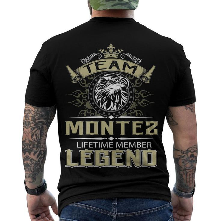 Montez Name Team Montez Lifetime Member Legend Men's T-Shirt Back Print