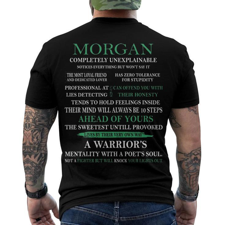 Morgan Name Morgan Completely Unexplainable Men's T-Shirt Back Print