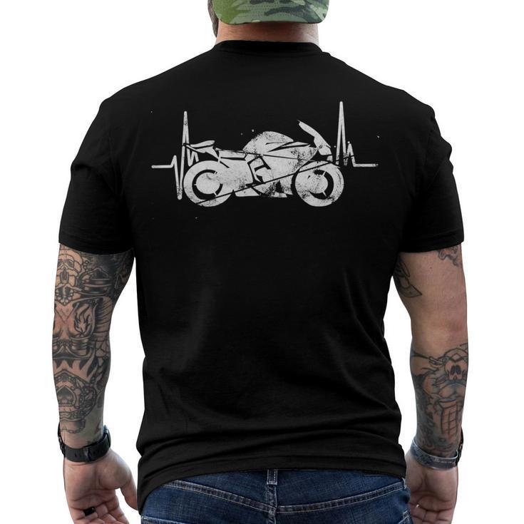 Motorcycle Heartbeat Dreaming Racing 496 Shirt Men's Crewneck Short Sleeve Back Print T-shirt