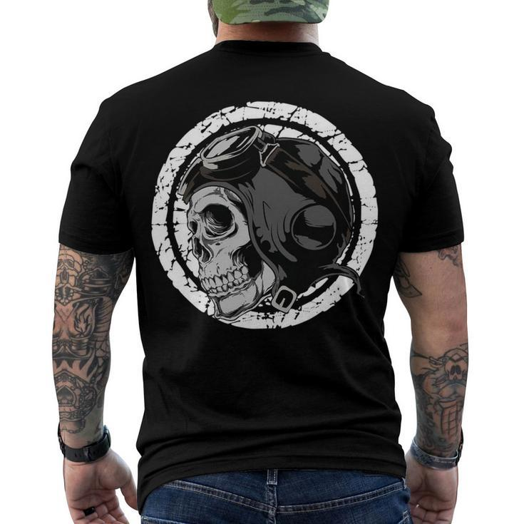 Motorcycle Skull With Helmet Dreaming 472 Shirt Men's Crewneck Short Sleeve Back Print T-shirt