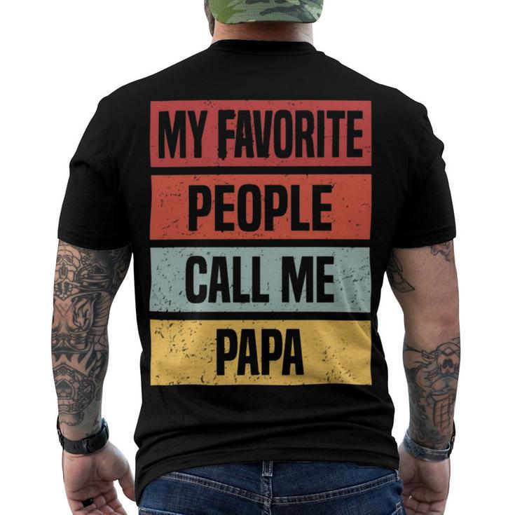 My Favorite People Call Me Papa  528 Trending Shirt Men's Crewneck Short Sleeve Back Print T-shirt