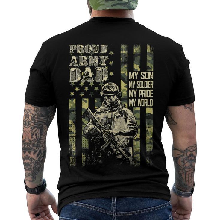 My Son Is A Soldier Proud Army Dad Us 706 Shirt Men's Crewneck Short Sleeve Back Print T-shirt