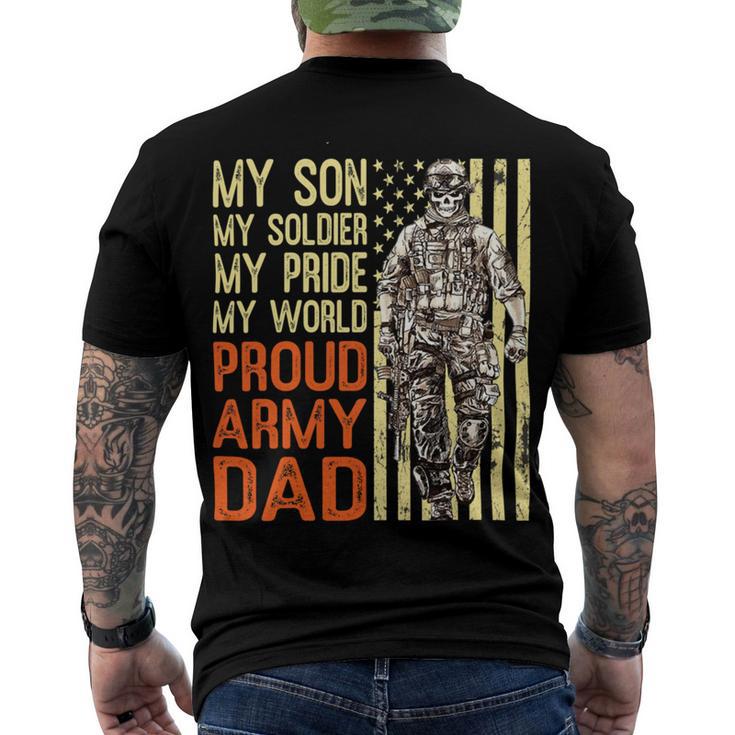 My Son Is Soldier Proud Military Dad 703 Shirt Men's Crewneck Short Sleeve Back Print T-shirt