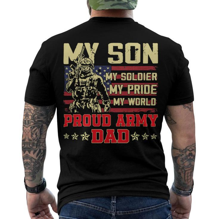 My Son Is Soldier Proud Military Dad 710 Shirt Men's Crewneck Short Sleeve Back Print T-shirt