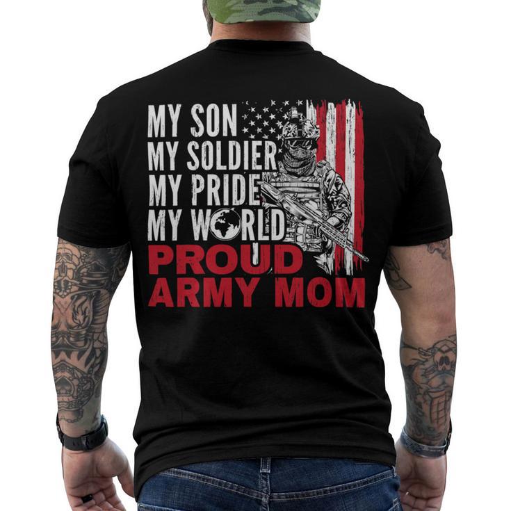 My Son My Soldier My Pride My World 694 Shirt Men's Crewneck Short Sleeve Back Print T-shirt