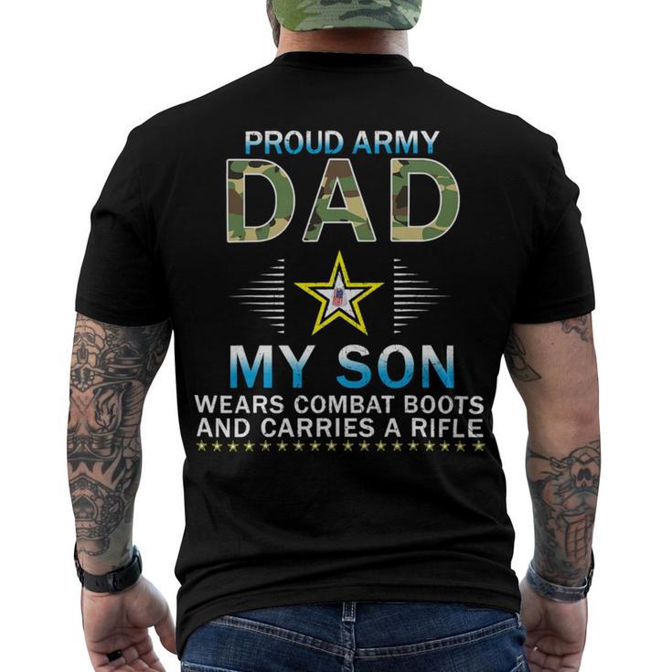 My Son Wears Combat Bootsproud Army 690 Shirt Men's Crewneck Short Sleeve Back Print T-shirt