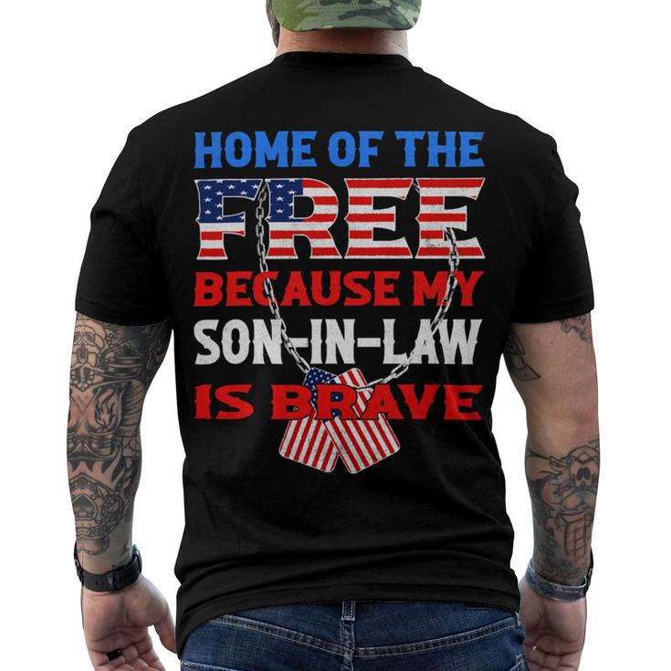 My Soninlaw Is Brave Home Of The Free 687 Shirt Men's Crewneck Short Sleeve Back Print T-shirt