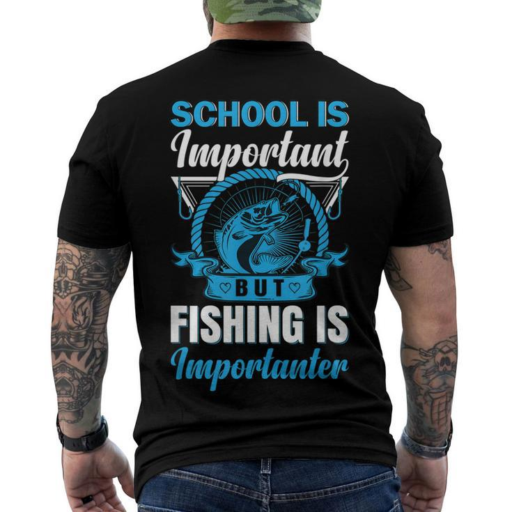 N Fishing Fisherman Kids Boys Men Bass Fishing Men's T-shirt Back Print
