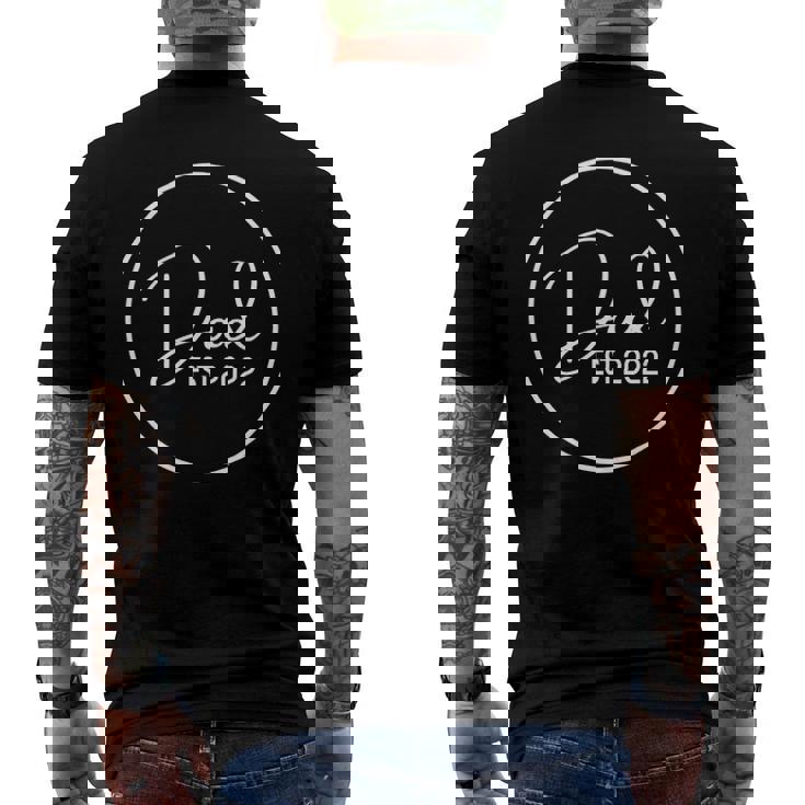 New Dad Circle Dad Est 2022 Ver2 Men's Back Print T-shirt
