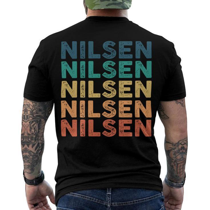 Nilsen Name Shirt Nilsen Family Name Men's Crewneck Short Sleeve Back Print T-shirt