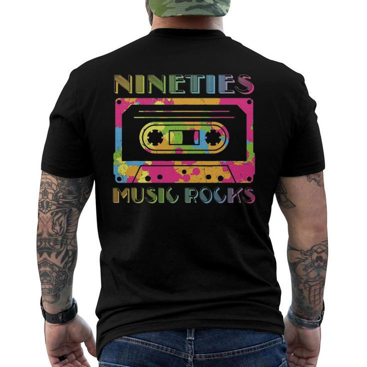 Nineties Cassette Music Rocks- 90S Men's Back Print T-shirt