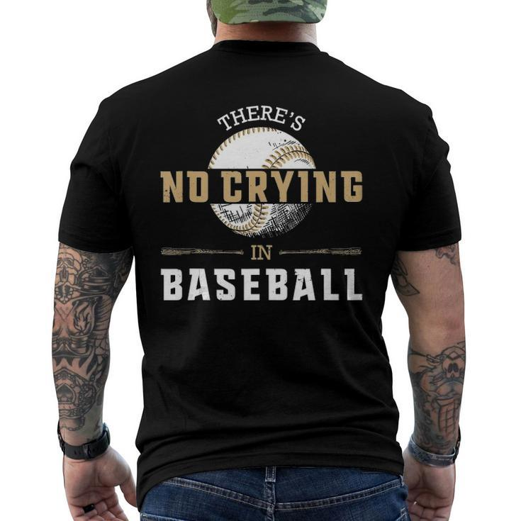 No Crying In Baseball Cool Player Coach Fan Men's Back Print T-shirt