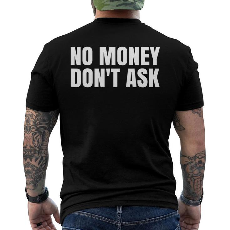 No Money Bank Of Dad Atm Broke Student Men's Back Print T-shirt