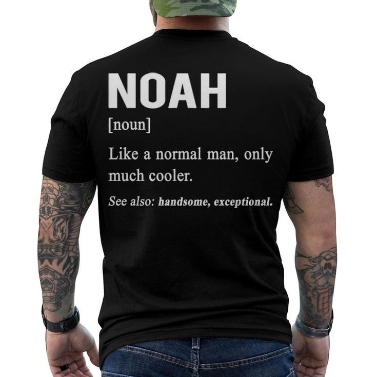 Noah Name Noah Definition Men's T-Shirt Back Print