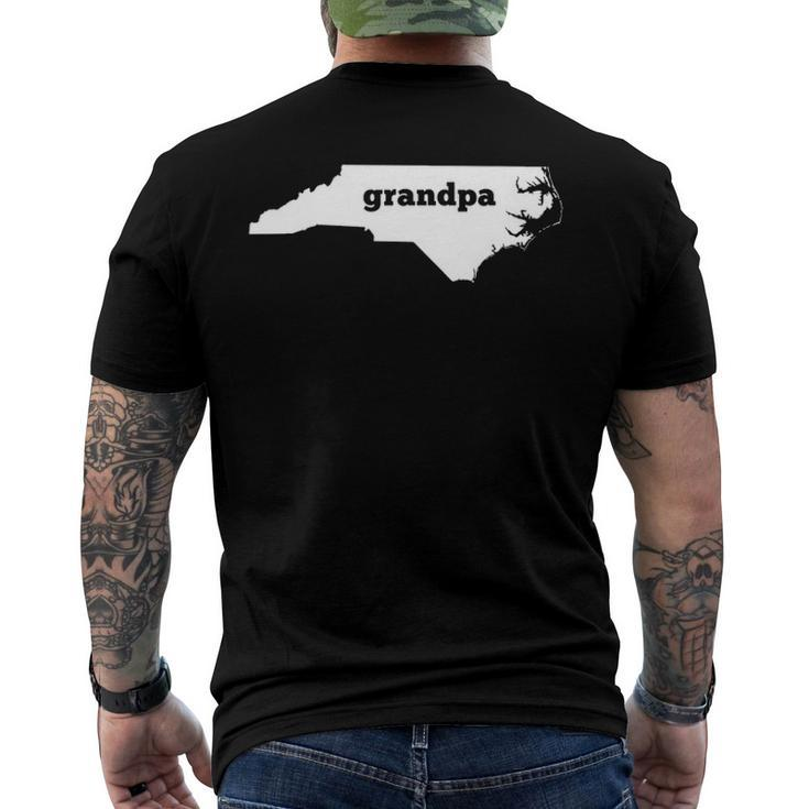 North Carolina Grandpa Nc Map Grandpa Men's Back Print T-shirt