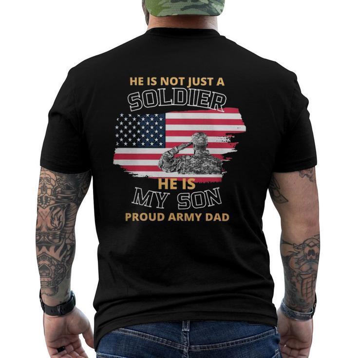 He Is Not Just A Soldier He Is My Son Men's Back Print T-shirt