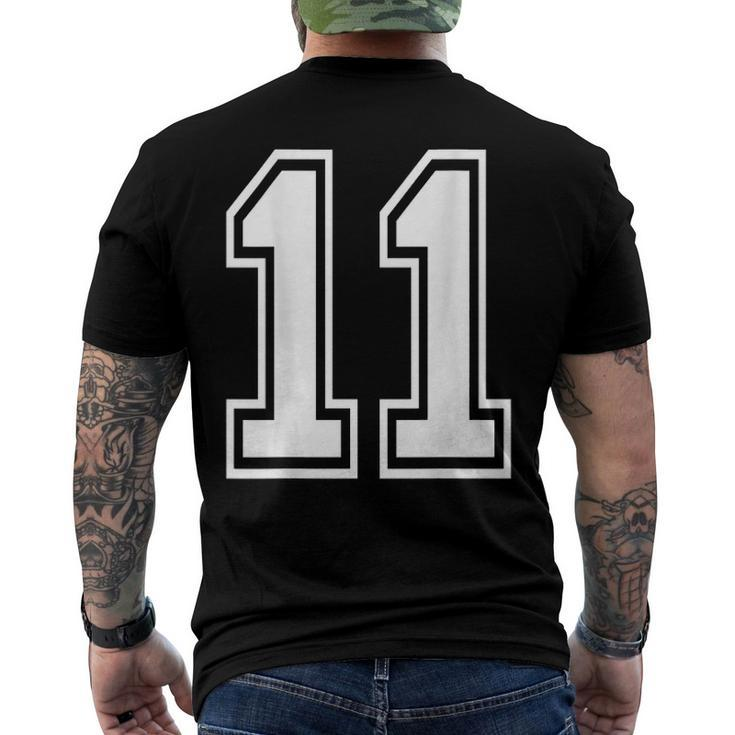 Number 11 Sports Player Number Back Of Men's Back Print T-shirt